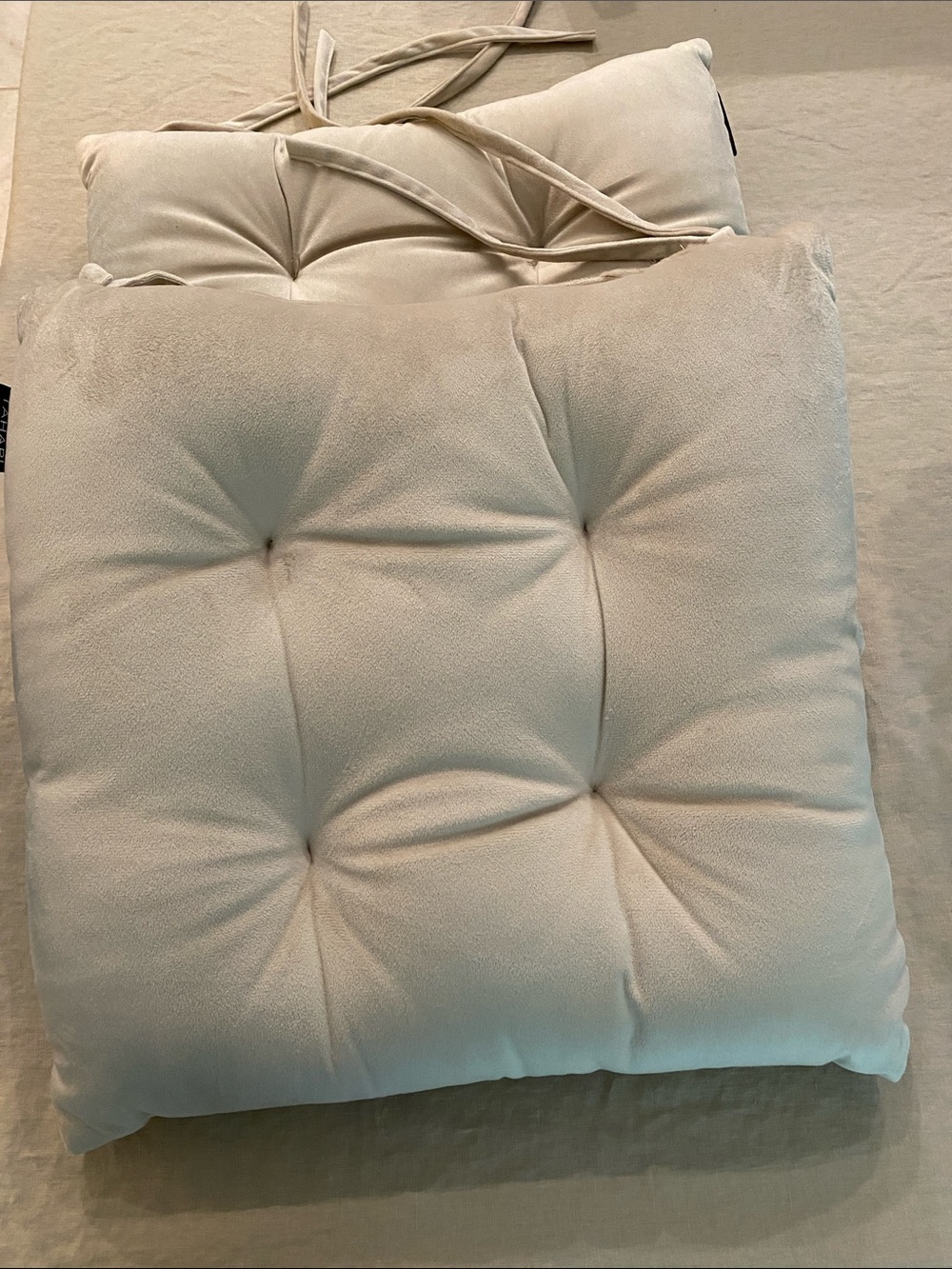Tahari Home Velvet Velour Chair Cushion Pads